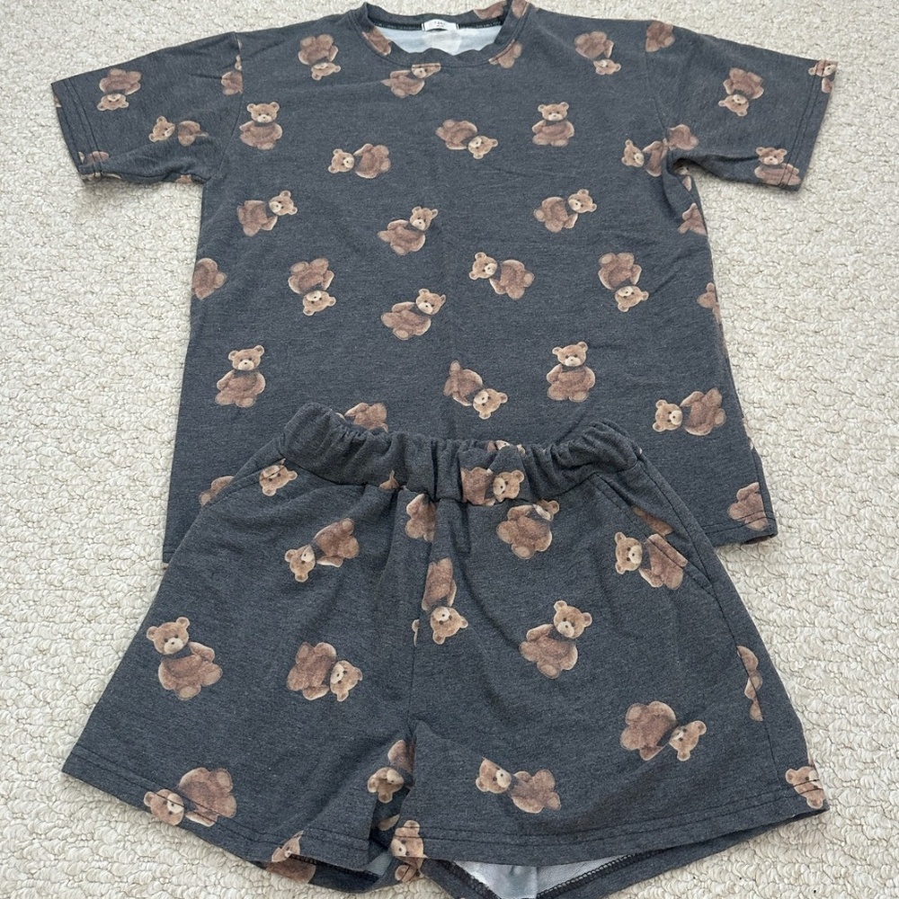 teddy bear pajama set